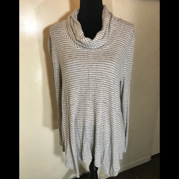 Knox Rose Sweaters - Knox Rose cowl neck StripedTunic sweater size XXL